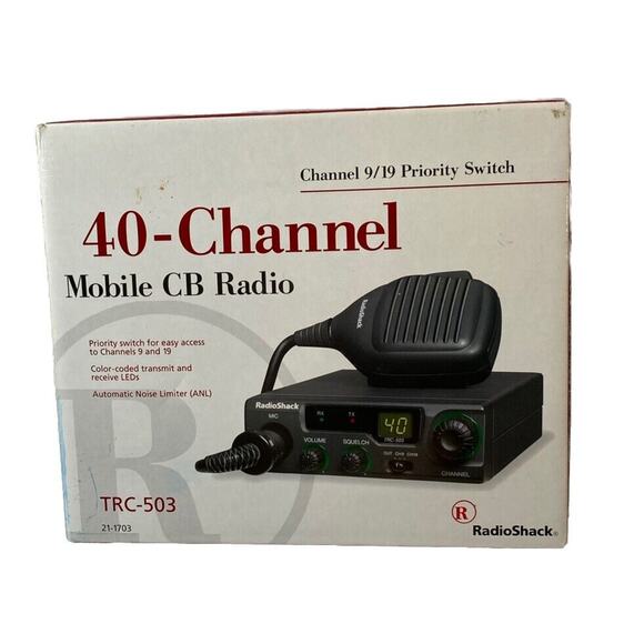 RadioShack 40 Channel Mobile CB Radio TRC-503 9/19 Priority Switch - Picture 1 of 4